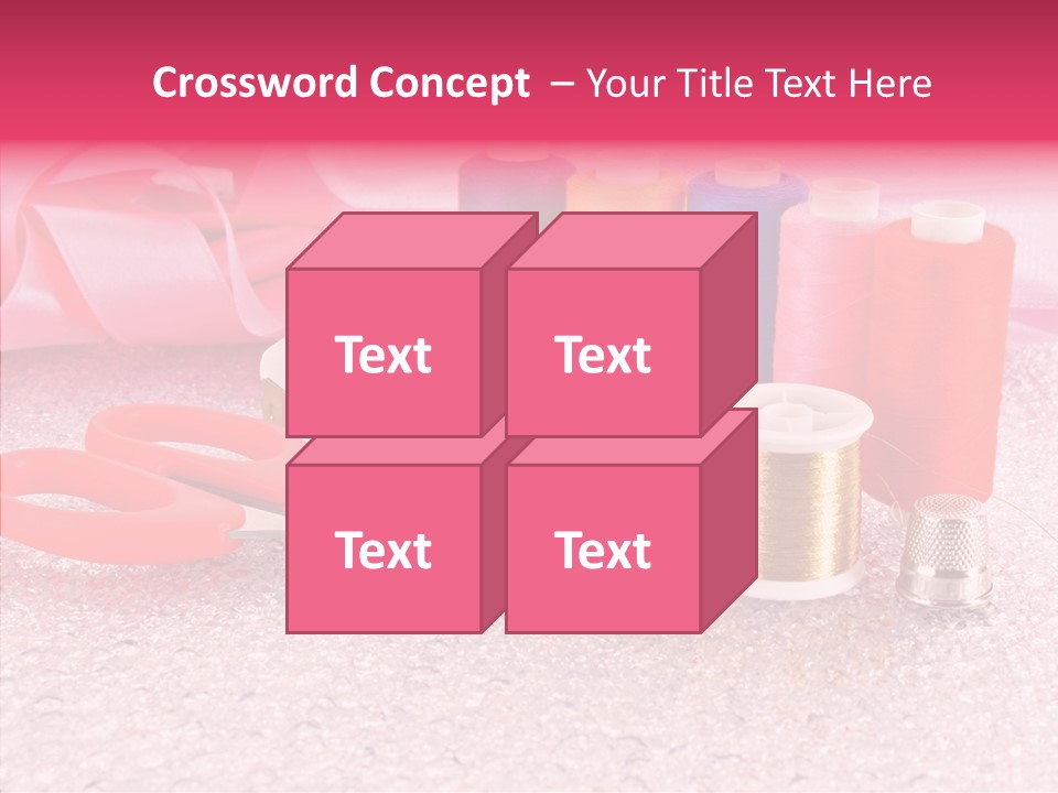 Needle Thread Scissors PowerPoint Template