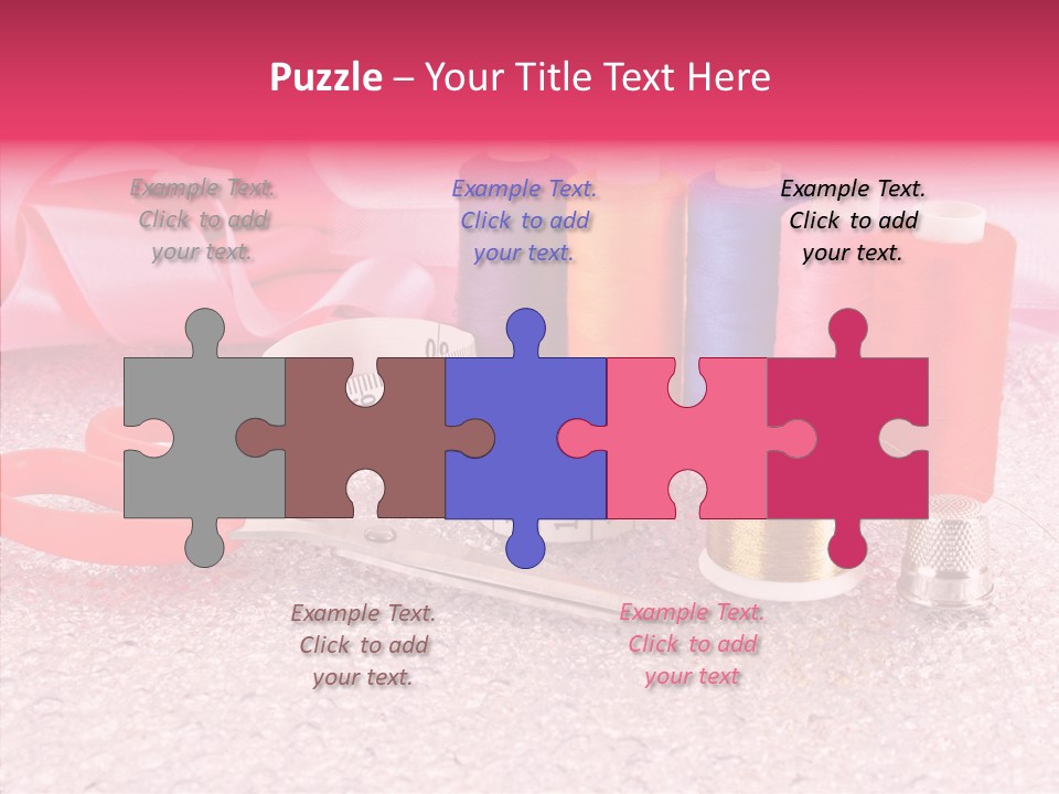 Needle Thread Scissors PowerPoint Template