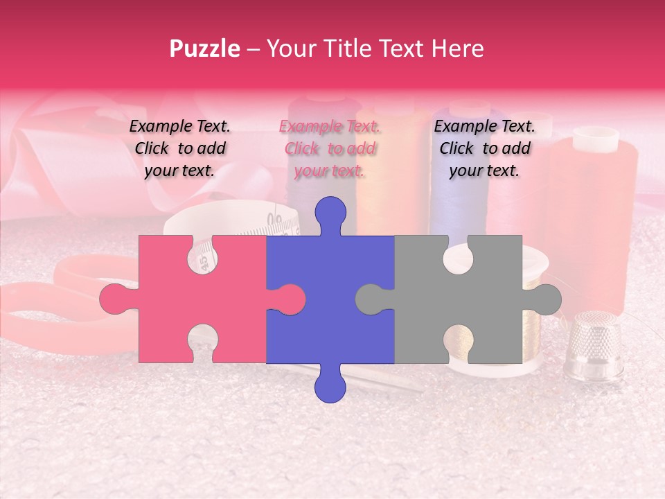 Needle Thread Scissors PowerPoint Template