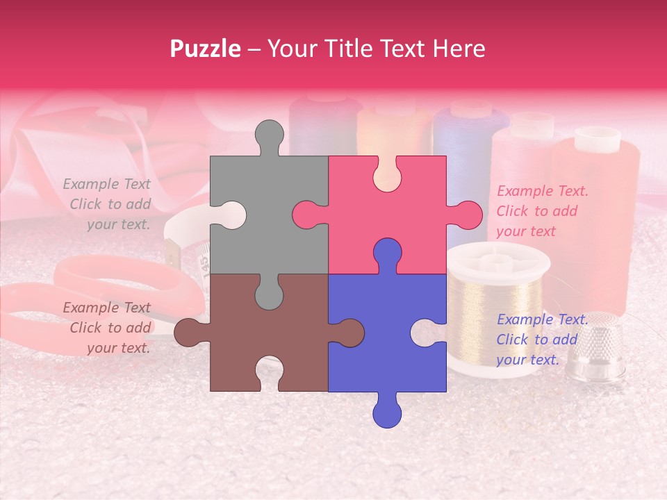 Needle Thread Scissors PowerPoint Template