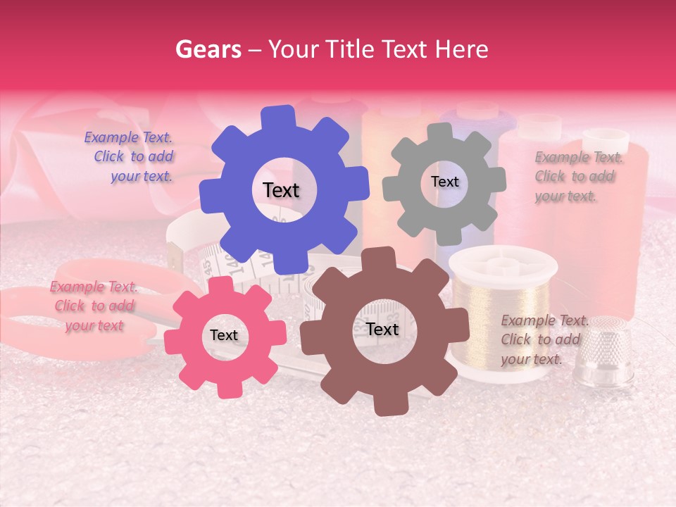 Needle Thread Scissors PowerPoint Template