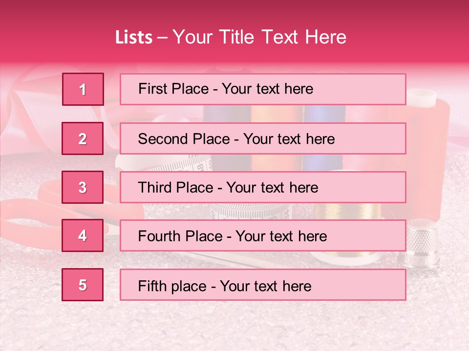 Needle Thread Scissors PowerPoint Template