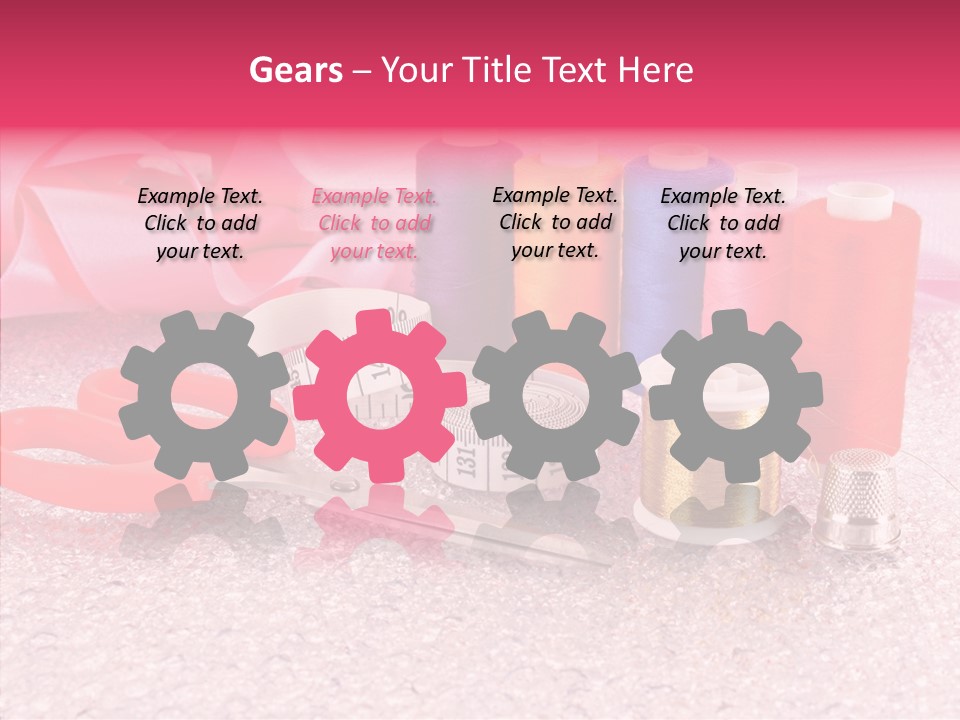 Needle Thread Scissors PowerPoint Template