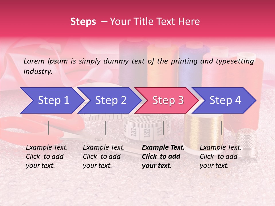 Needle Thread Scissors PowerPoint Template