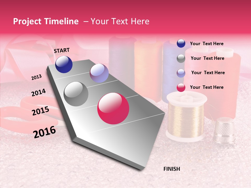 Needle Thread Scissors PowerPoint Template