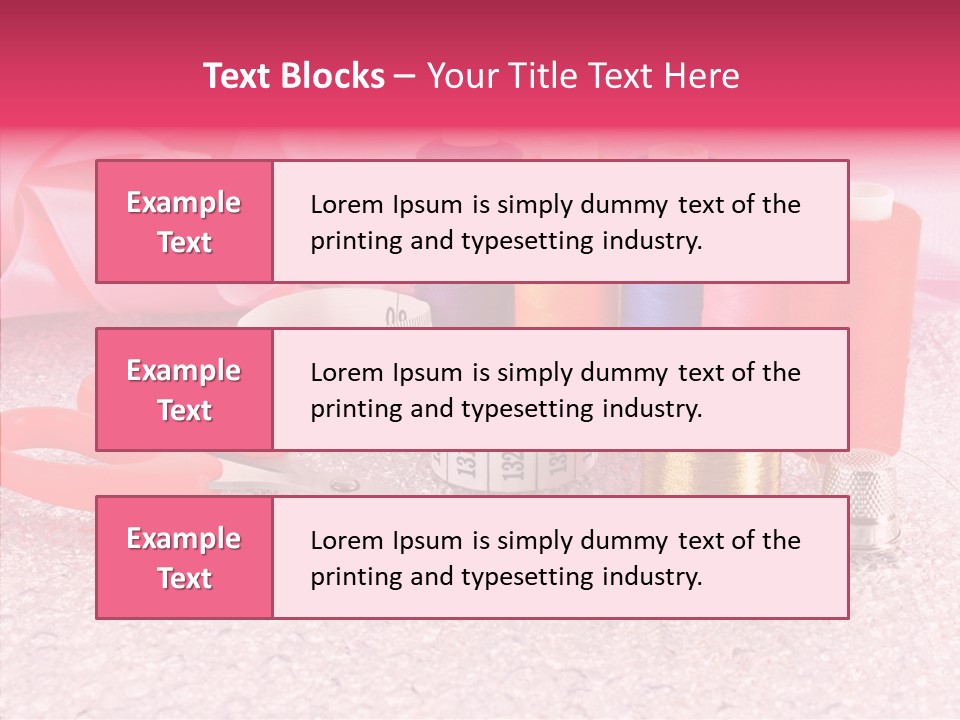 Needle Thread Scissors PowerPoint Template