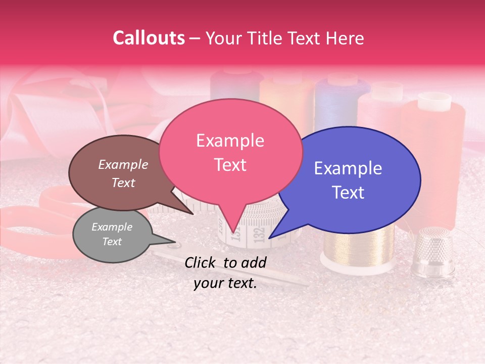 Needle Thread Scissors PowerPoint Template