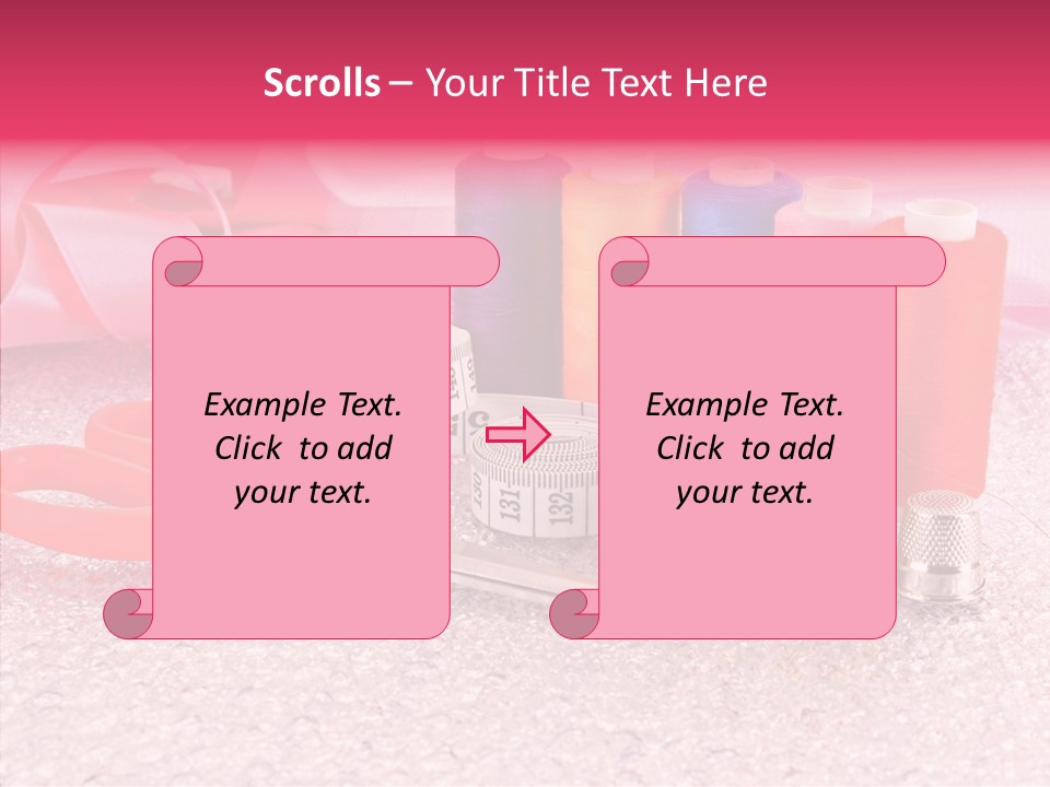 Needle Thread Scissors PowerPoint Template