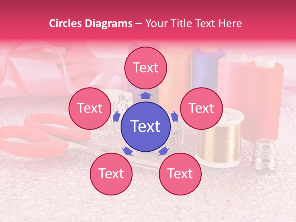 Needle Thread Scissors PowerPoint Template