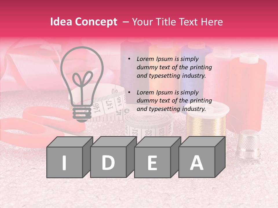 Needle Thread Scissors PowerPoint Template