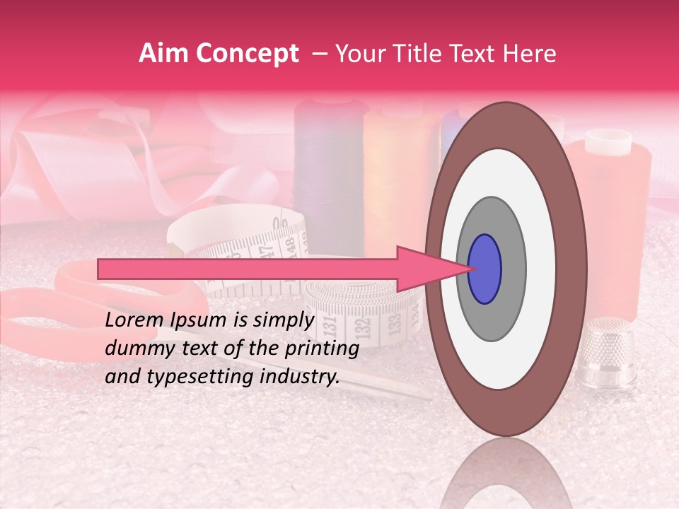 Needle Thread Scissors PowerPoint Template