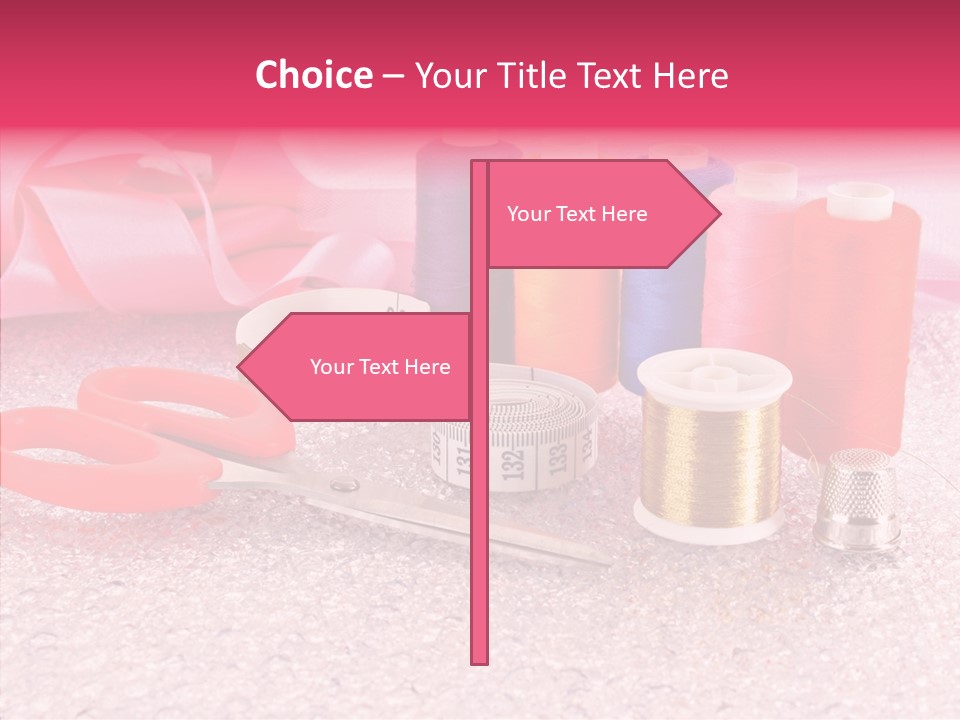 Needle Thread Scissors PowerPoint Template