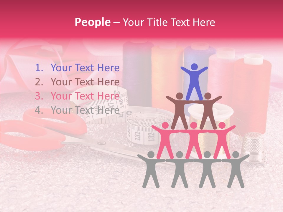 Needle Thread Scissors PowerPoint Template