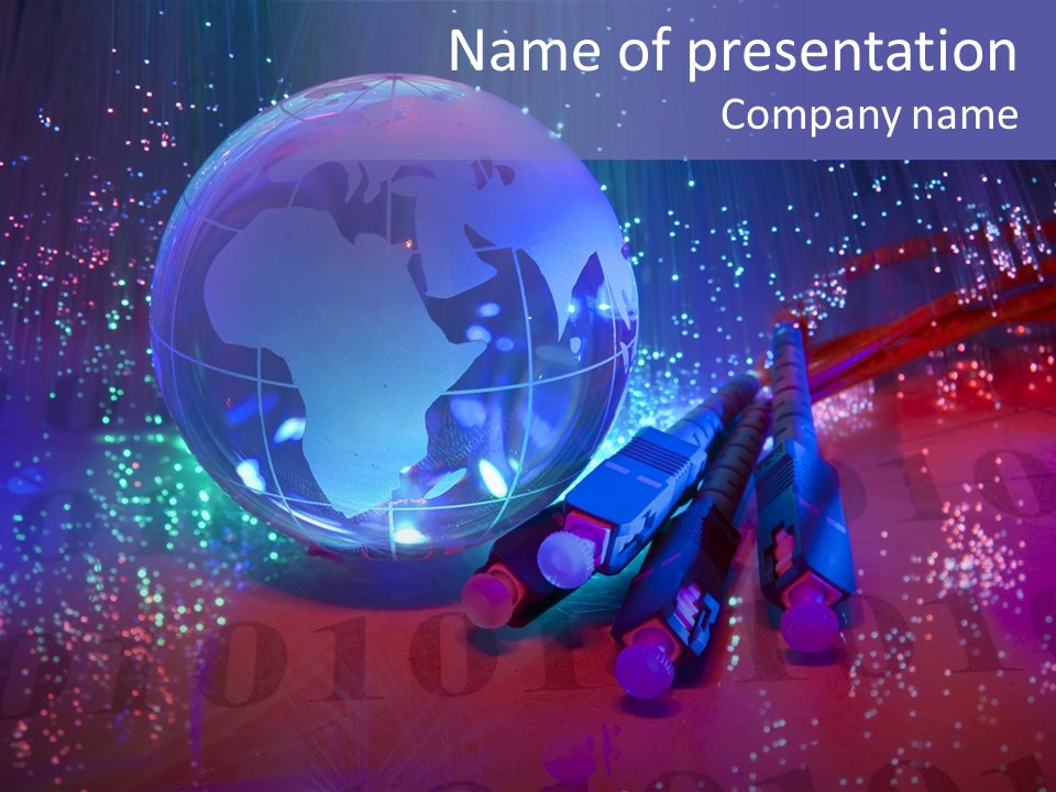 Emitting Technology Earth PowerPoint Template