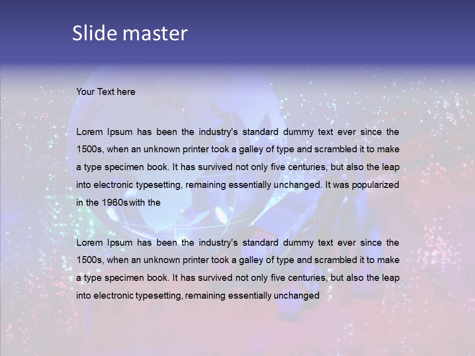 Emitting Technology Earth PowerPoint Template