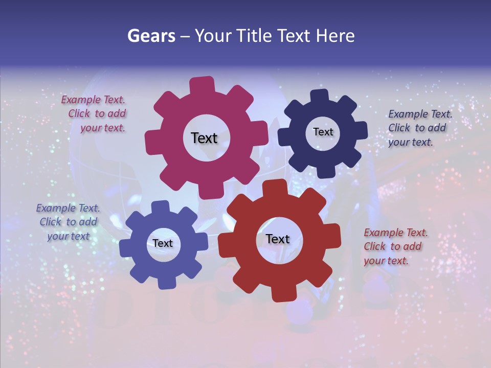 Emitting Technology Earth PowerPoint Template