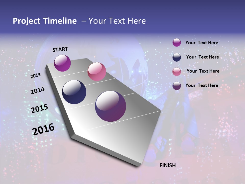 Emitting Technology Earth PowerPoint Template