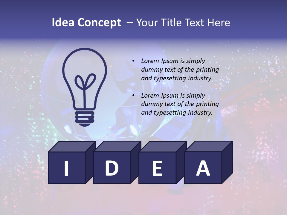 Emitting Technology Earth PowerPoint Template