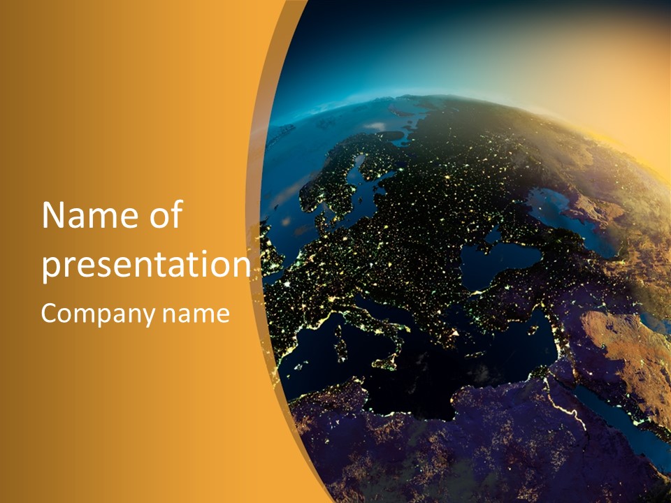 Europe Satellite PowerPoint Template