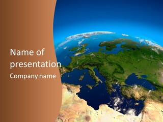 Europe Satellite PowerPoint Template