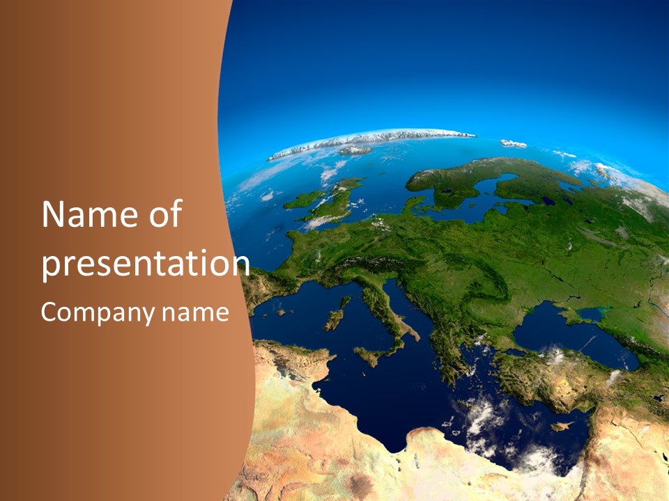 Europe Satellite PowerPoint Template