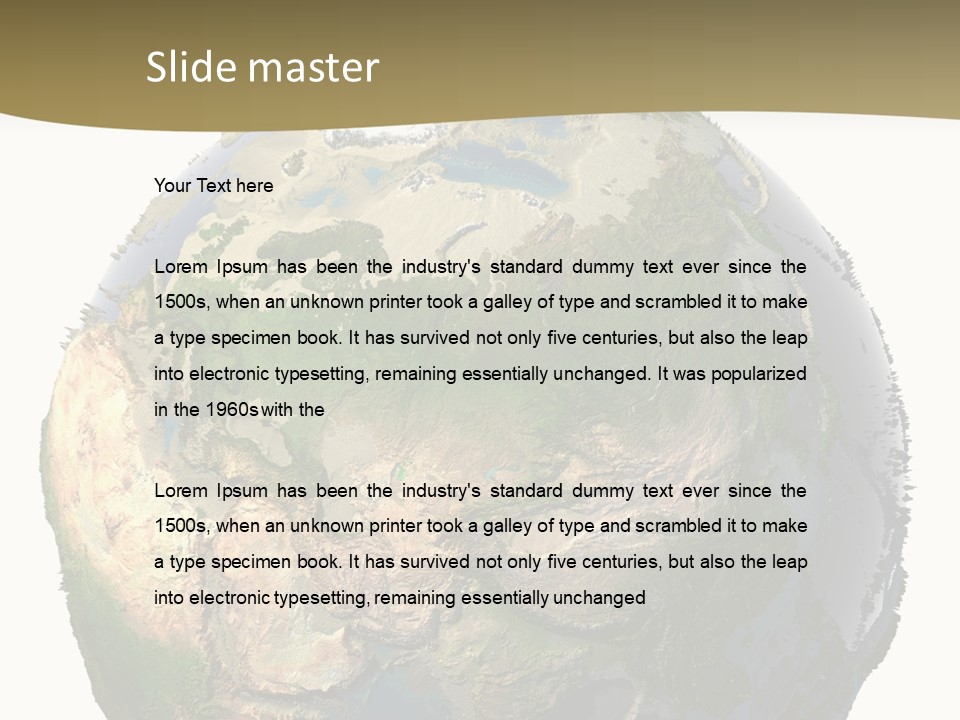 Earth Without Oceans PowerPoint Template