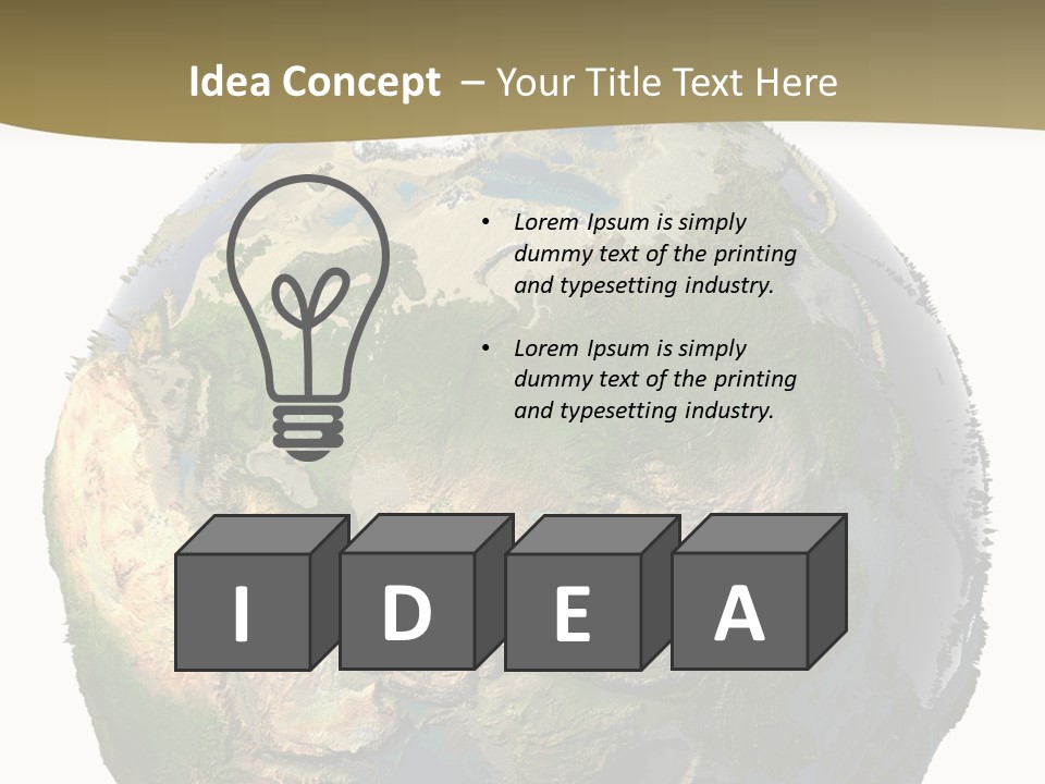 Earth Without Oceans PowerPoint Template