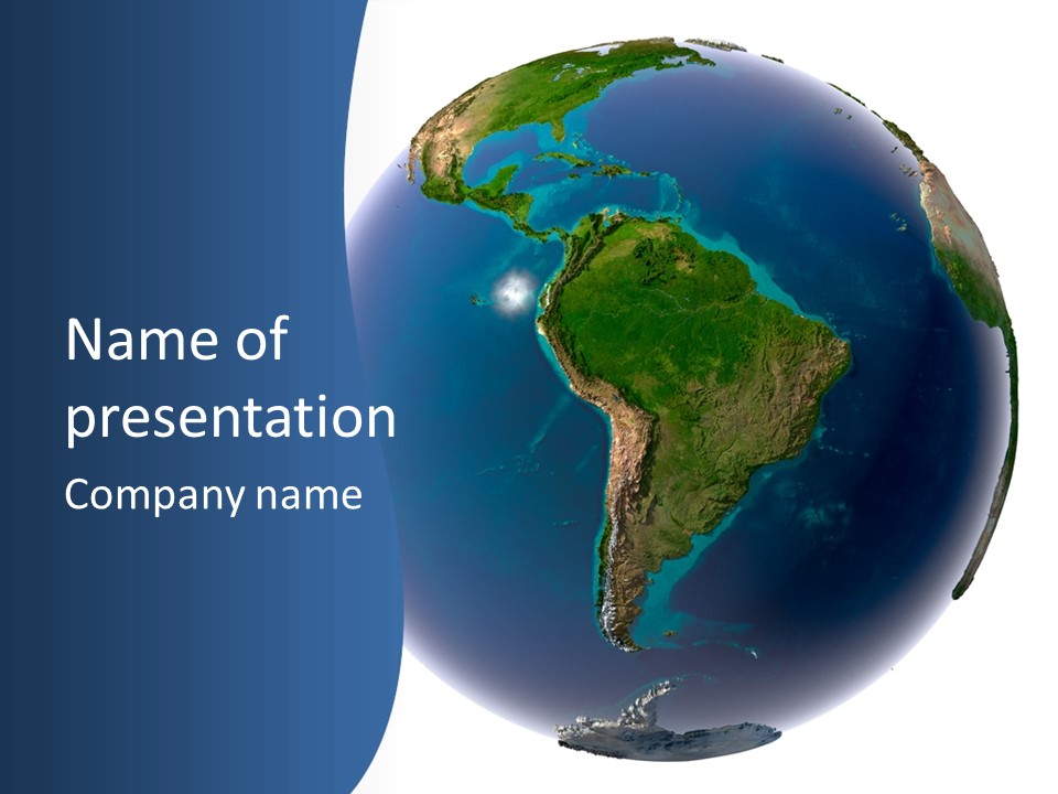 Continents On Earth PowerPoint Template