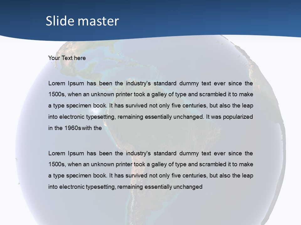 Continents On Earth PowerPoint Template