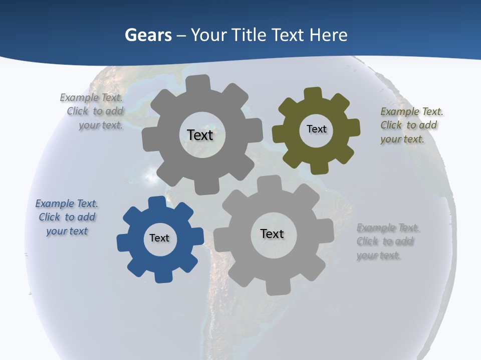 Continents On Earth PowerPoint Template