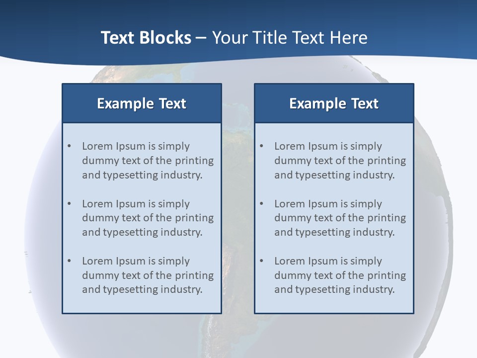 Continents On Earth PowerPoint Template