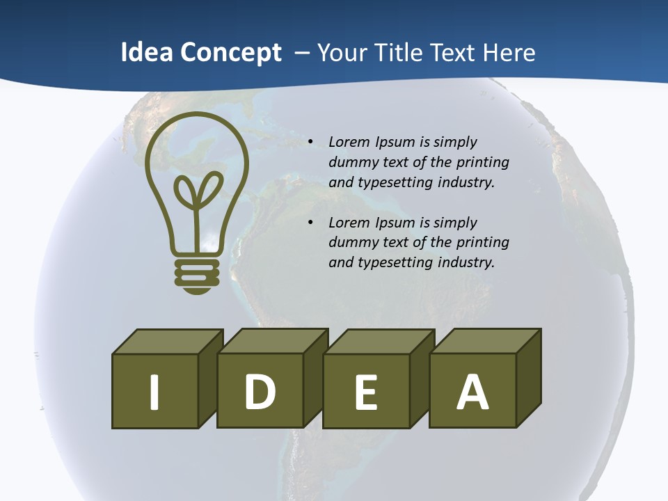 Continents On Earth PowerPoint Template