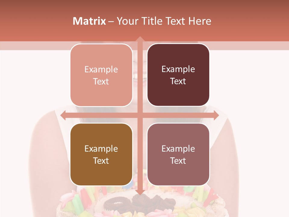 Holding A Cake PowerPoint Template