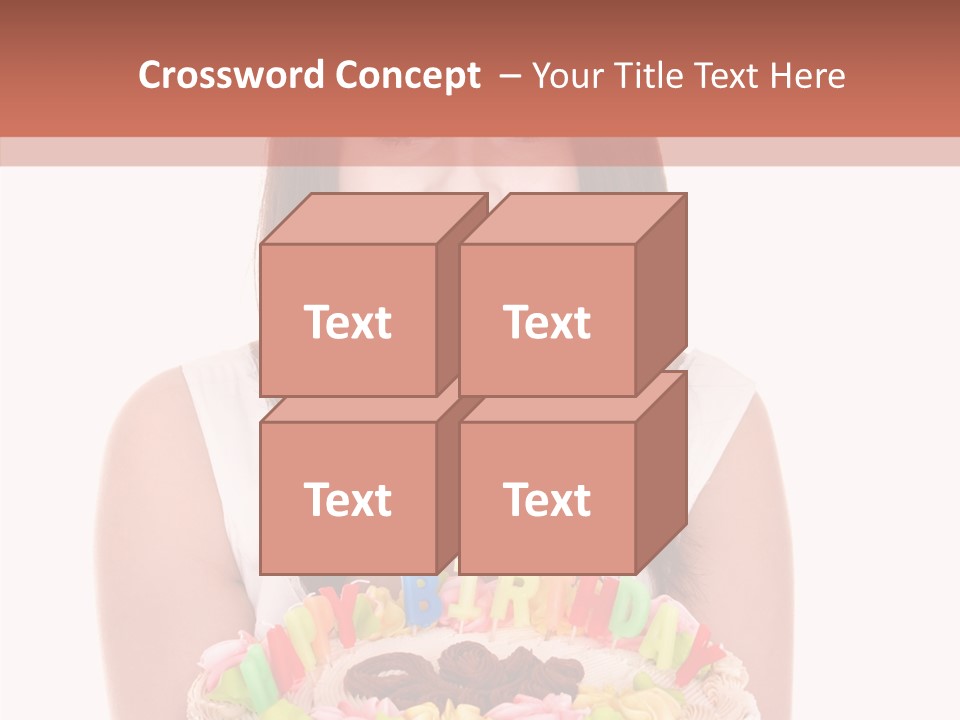 Holding A Cake PowerPoint Template