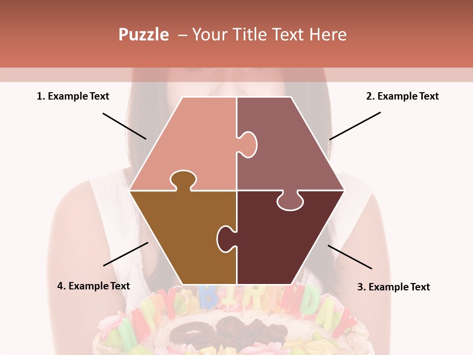 Holding A Cake PowerPoint Template