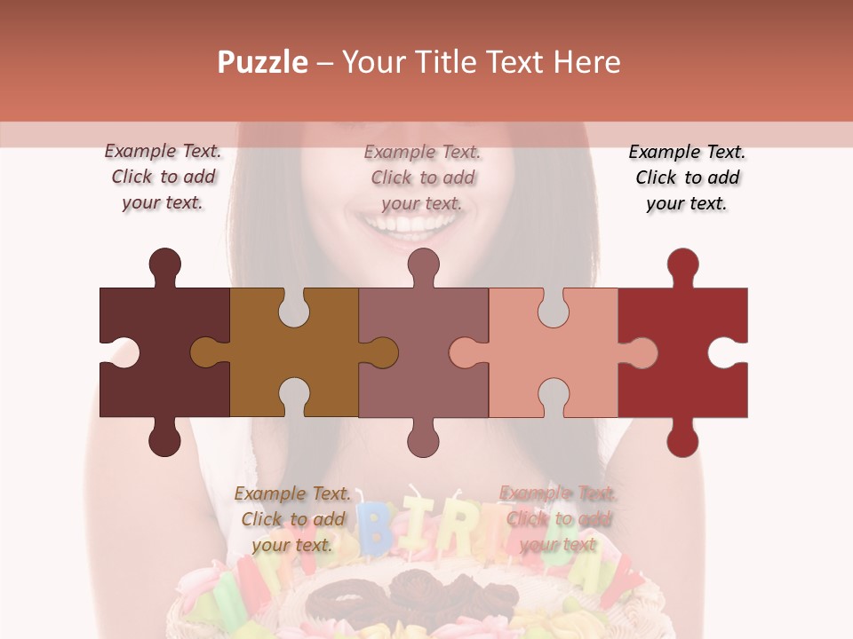 Holding A Cake PowerPoint Template