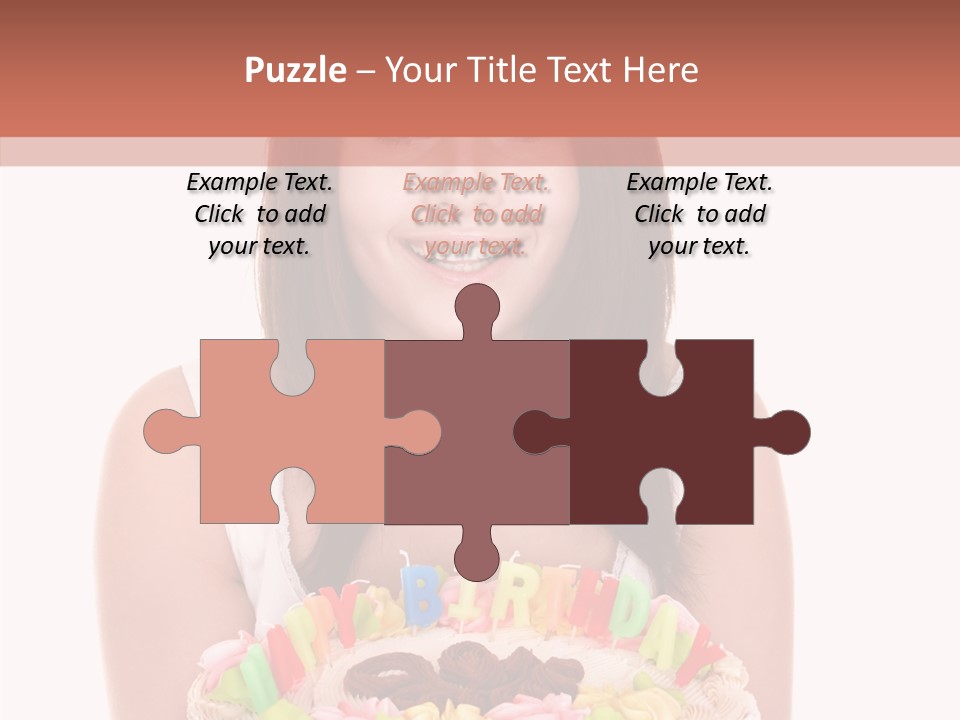 Holding A Cake PowerPoint Template