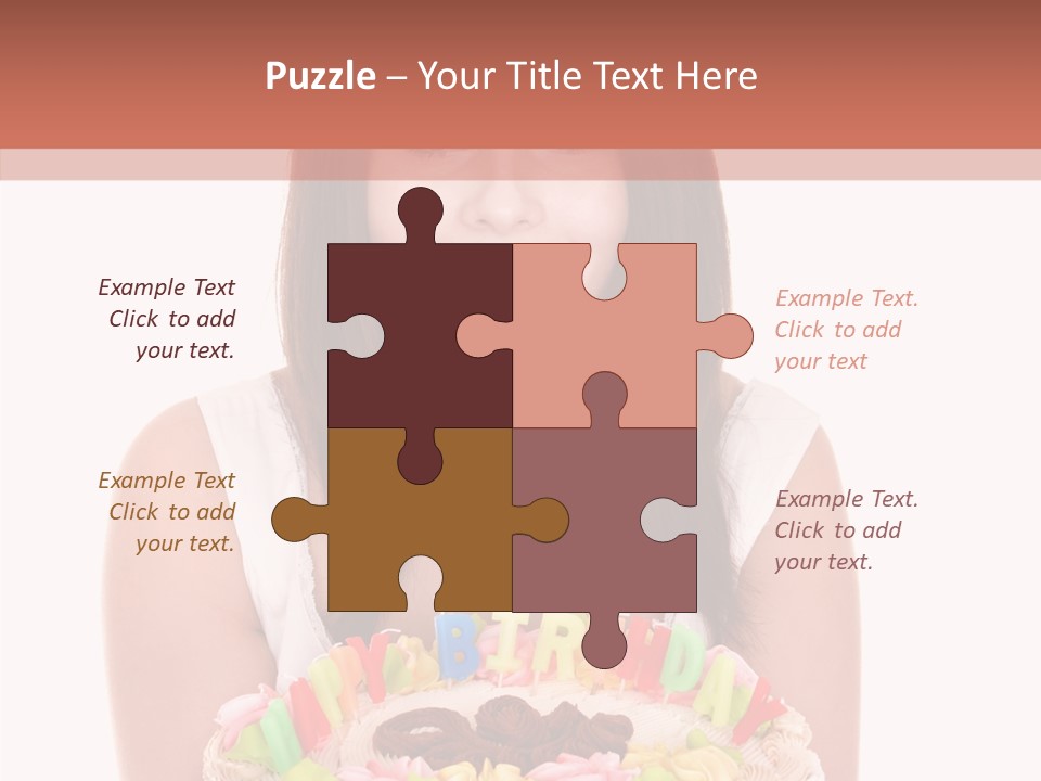 Holding A Cake PowerPoint Template