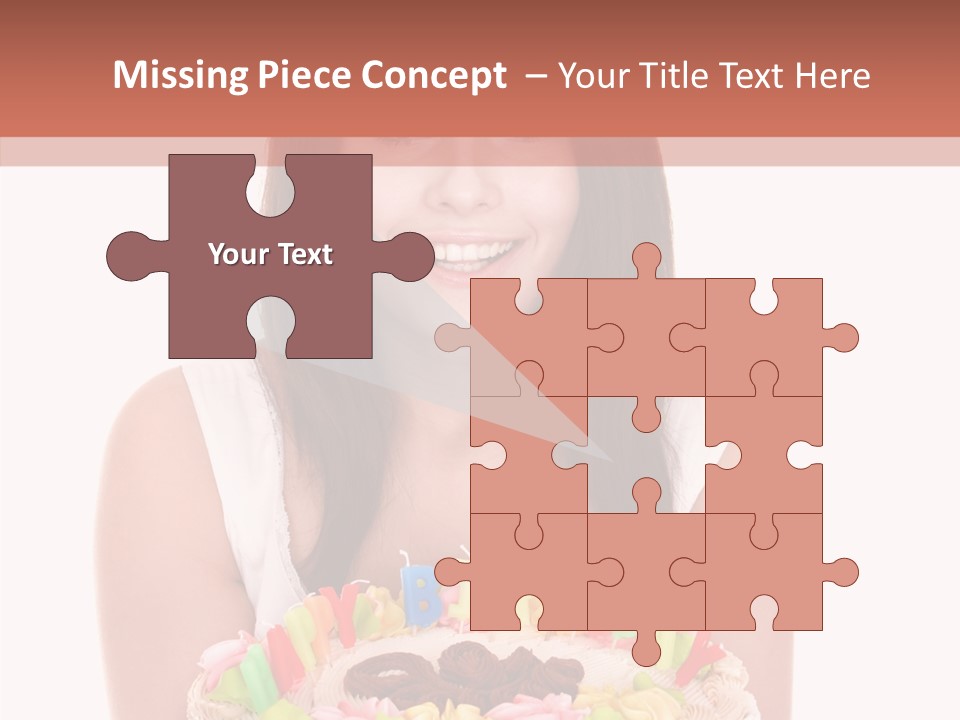 Holding A Cake PowerPoint Template
