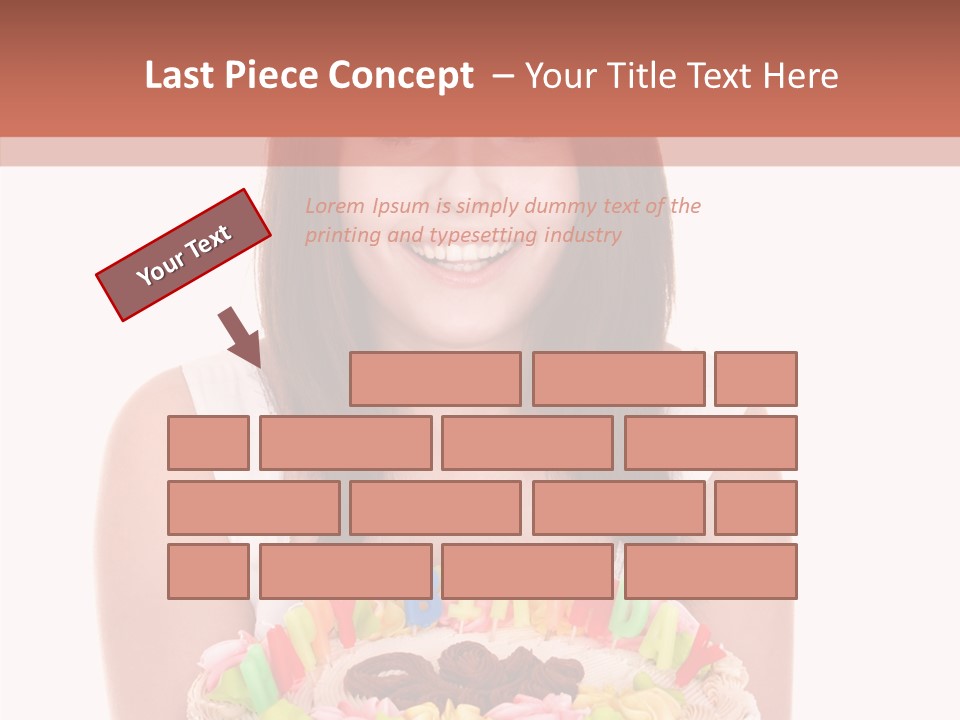 Holding A Cake PowerPoint Template