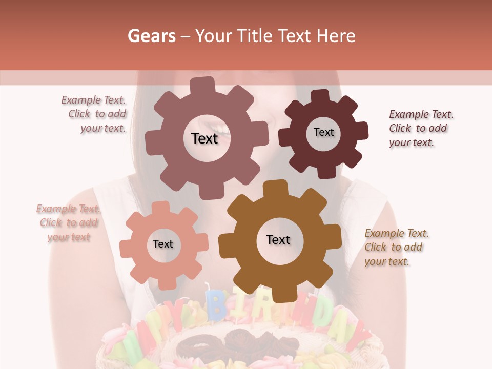 Holding A Cake PowerPoint Template