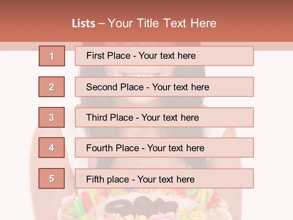 Holding A Cake PowerPoint Template