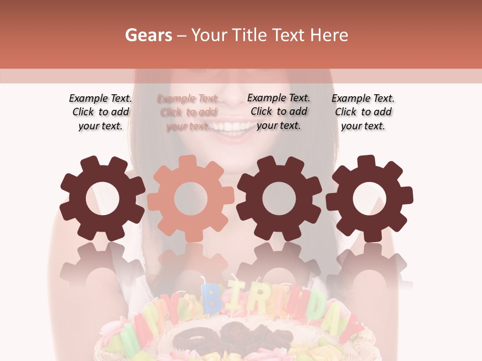 Holding A Cake PowerPoint Template