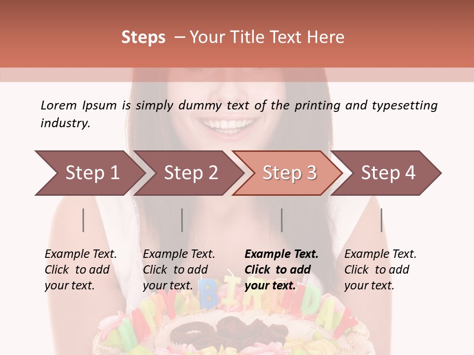Holding A Cake PowerPoint Template