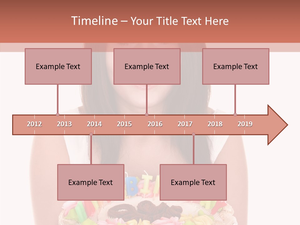 Holding A Cake PowerPoint Template