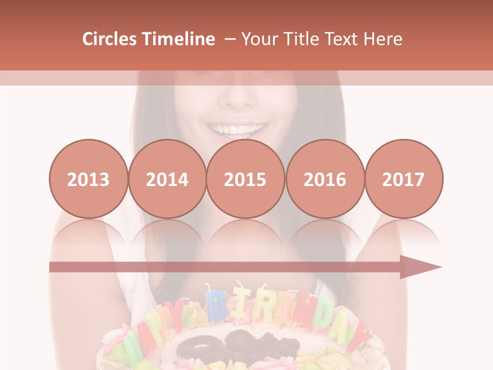 Holding A Cake PowerPoint Template