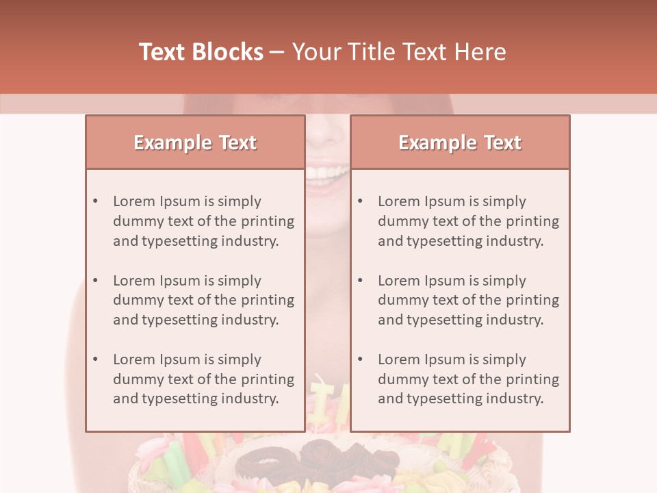 Holding A Cake PowerPoint Template
