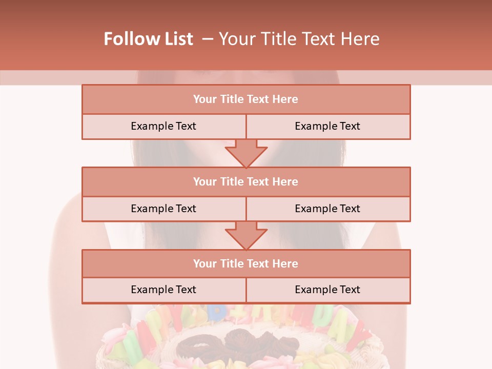 Holding A Cake PowerPoint Template