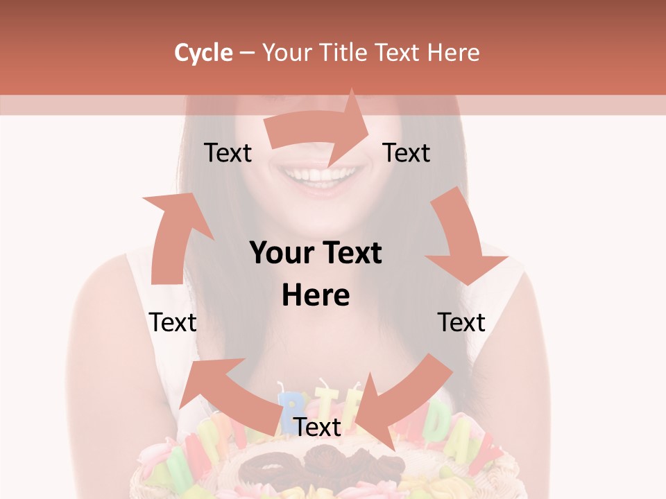Holding A Cake PowerPoint Template