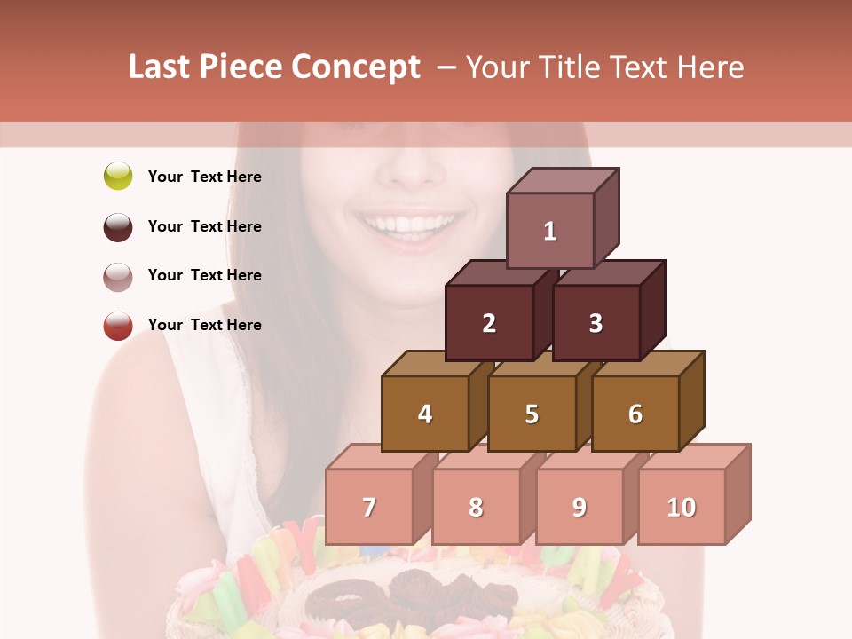 Holding A Cake PowerPoint Template